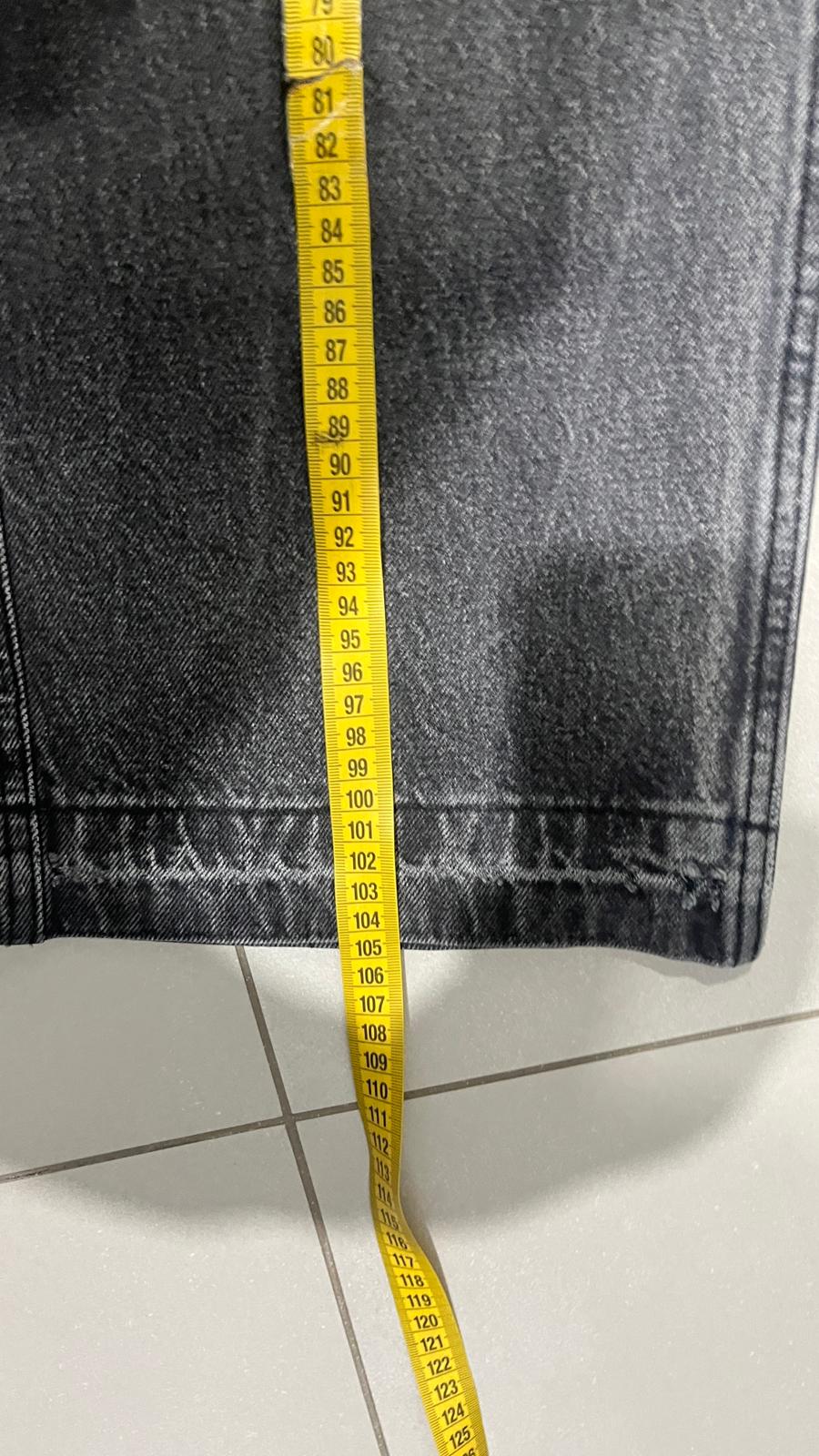 Denim Jeans Super Baggy Fit Black / Grey (XS)