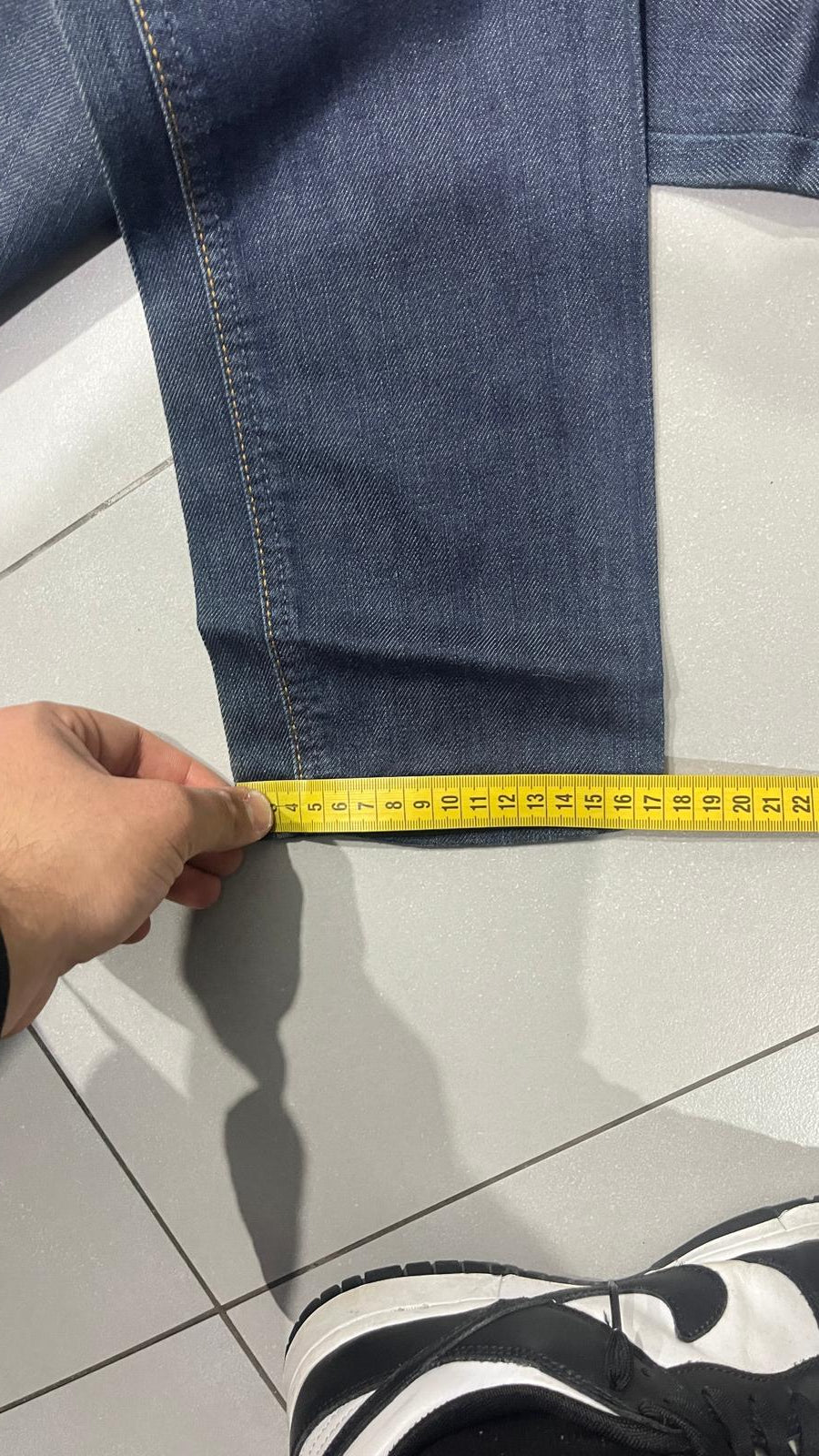 Denim Jeans Dark Blue Wrangler Low Waist Straight Fit (S)