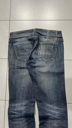 Denim Jeans G-Star Straight Fit Blu Wash Striped (M)