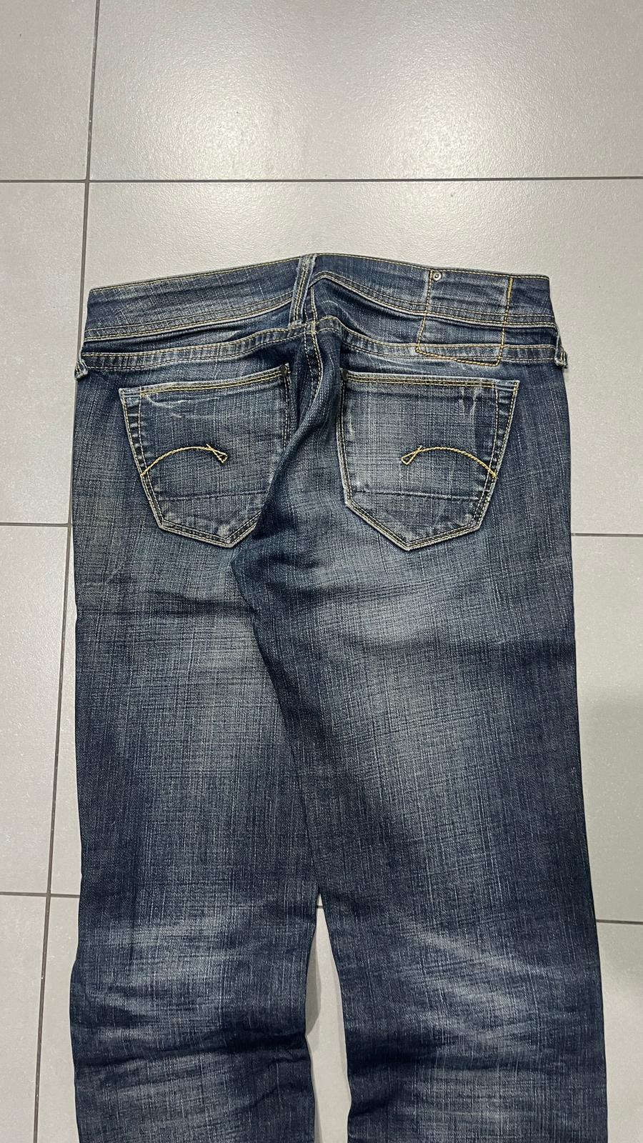 Denim Jeans G-Star Straight Fit Blu Wash Striped (M)