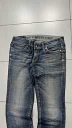 Denim Jeans G-Star Straight Fit Blu Wash Striped (M)