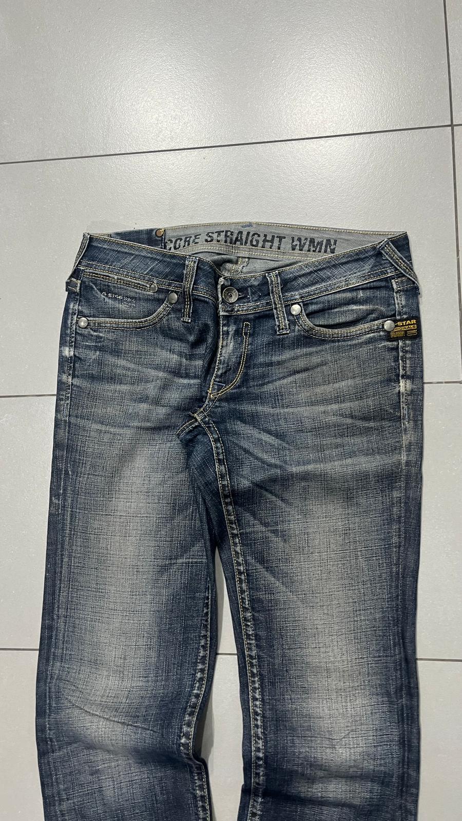 Denim Jeans G-Star Straight Fit Blu Wash Striped (M)