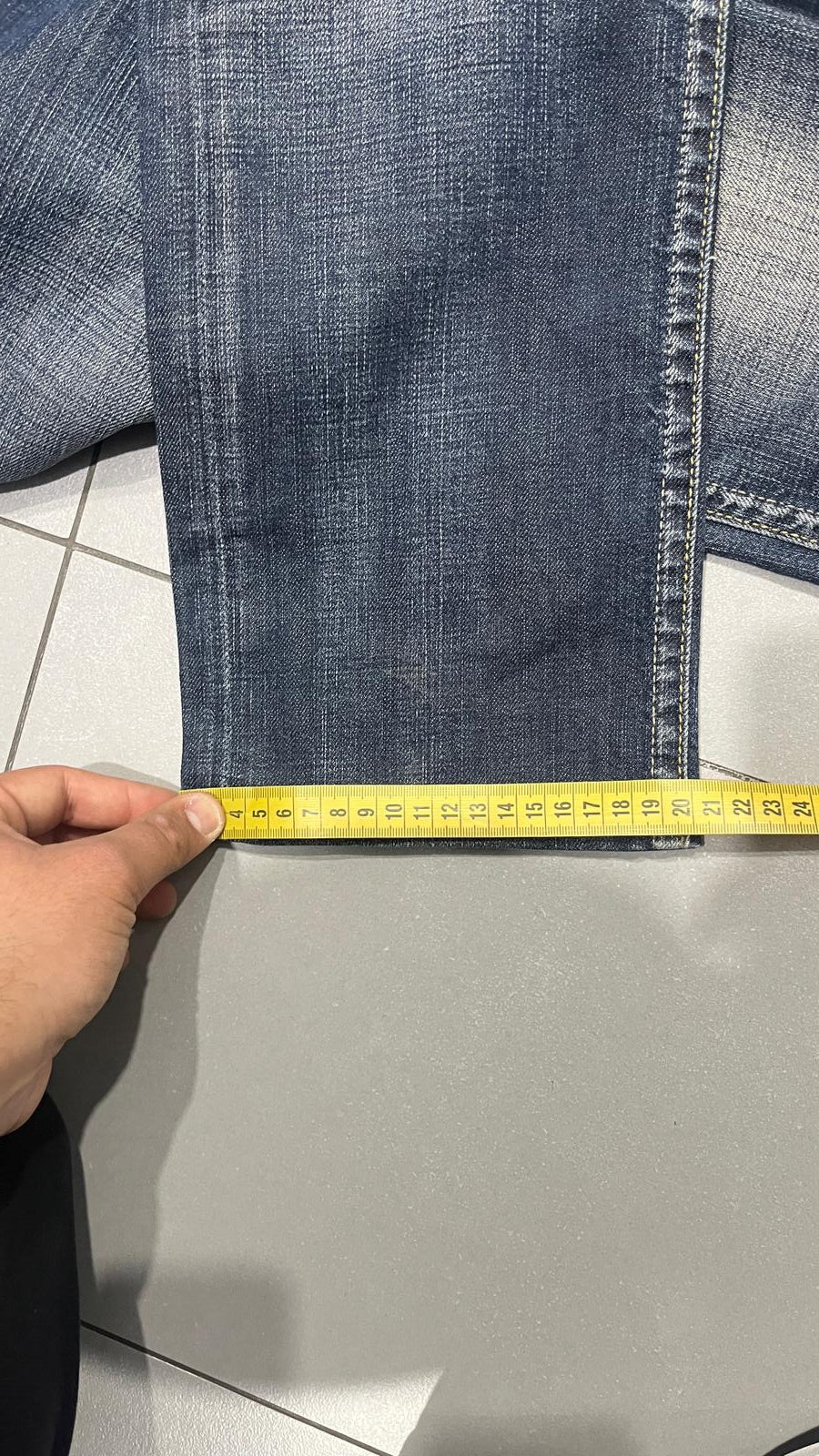Denim Jeans G-Star Straight Fit Blu Wash Striped (M)