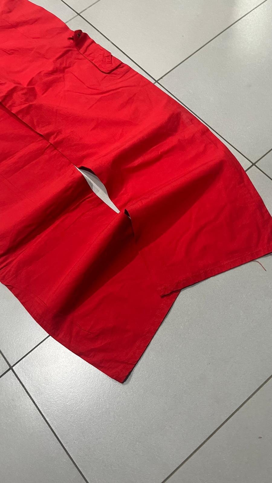 Pantalone Cargo Rosso Super Baggy Fit Cotton Pants (XS)