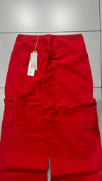 Pantalone Cargo Rosso Super Baggy Fit Cotton Pants (XS)