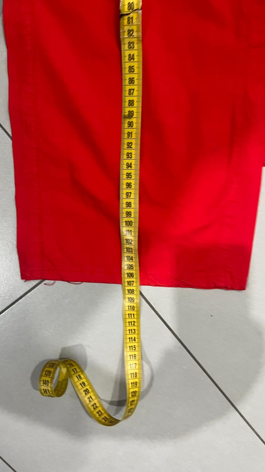 Pantalone Cargo Rosso Super Baggy Fit Cotton Pants (XS)