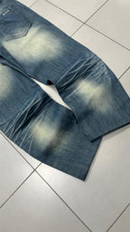 Denim Jeans Stone Wash Straight Fit (L)