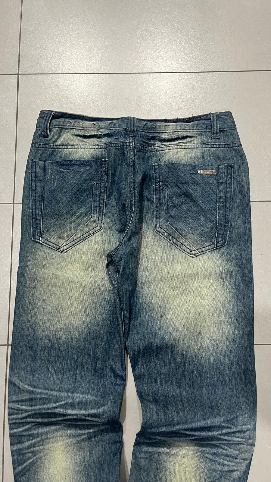 Denim Jeans Stone Wash Straight Fit (L)