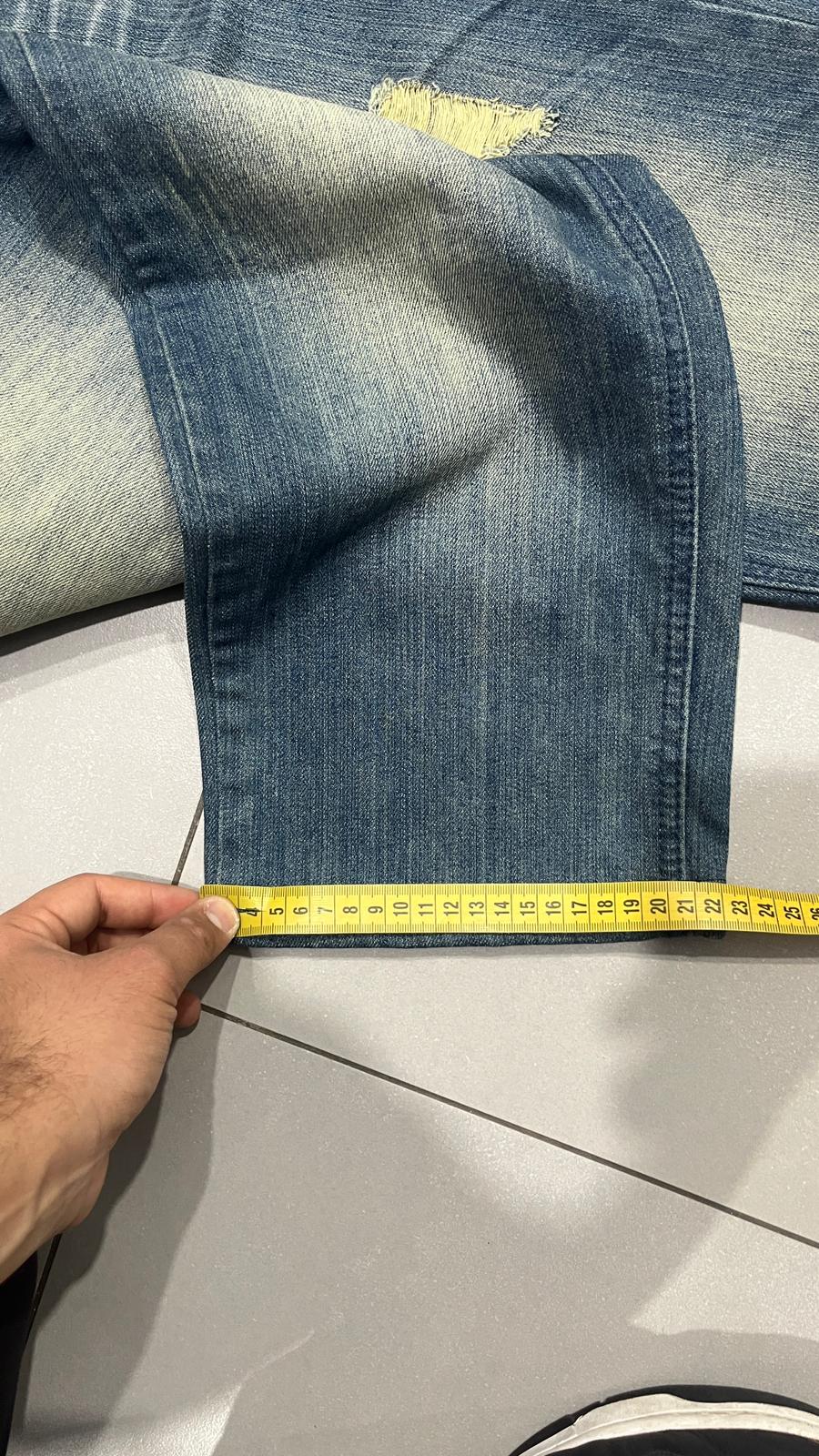 Denim Jeans Stone Wash Straight Fit (L)