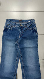 Denim Jeans BootCut Svasati Embroidered Blu Wash (S)