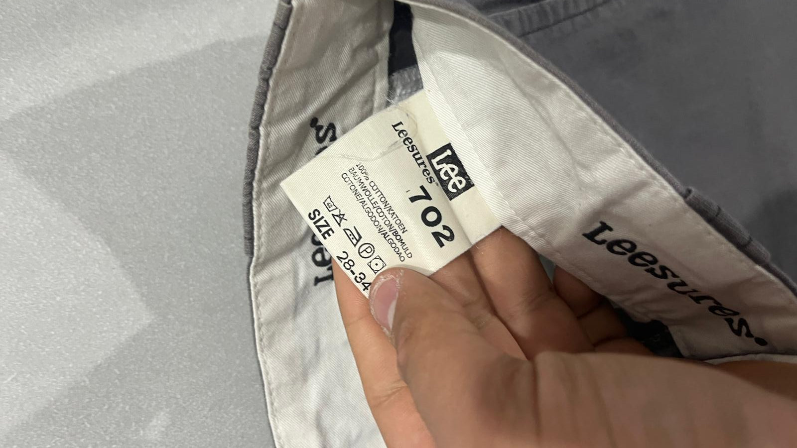 Pantaloni in Cotone Classici Lee Leesures Grey baggy Fit (S)