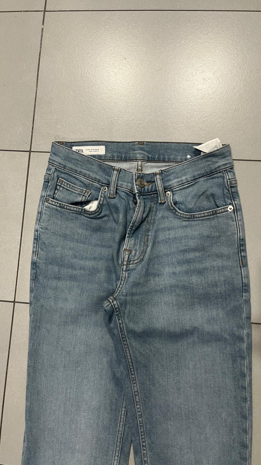 Denim Jeans Slim Fit Zara Light Blue (XS)