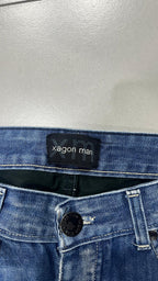 Denim Jeans Straight Fit Vintage con Rotture Painted (XL)
