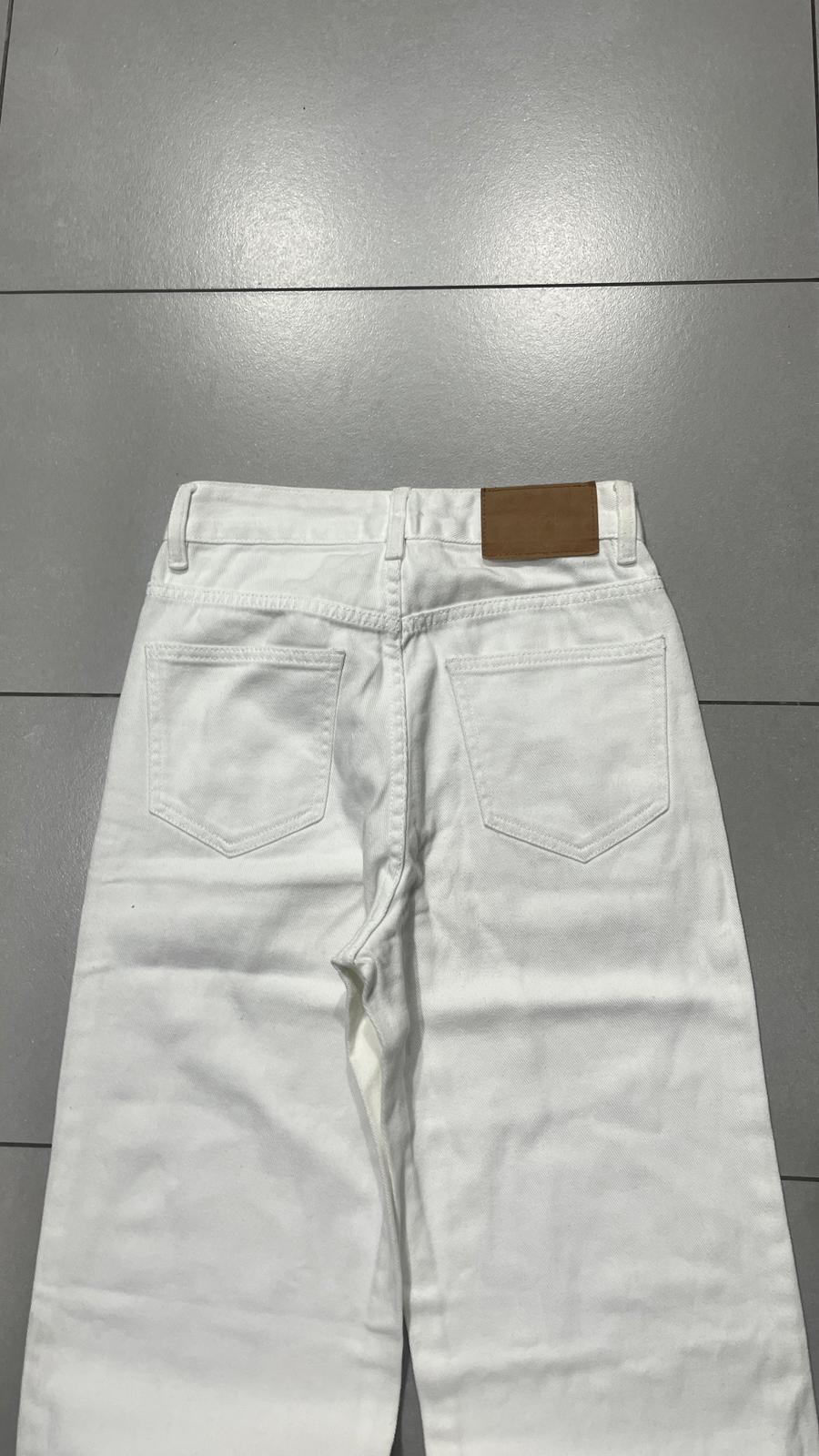 Denim Jeans White Baggy Fit Vintage Y2K Hip-Hop (XS)