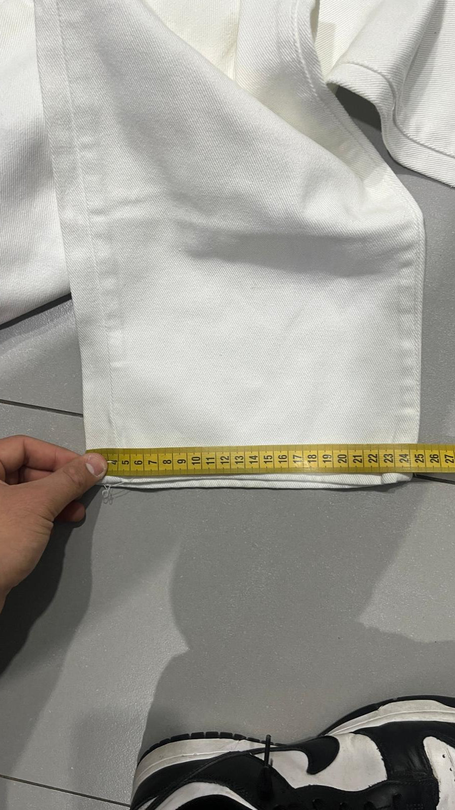 Denim Jeans White Baggy Fit Vintage Y2K Hip-Hop (XS)