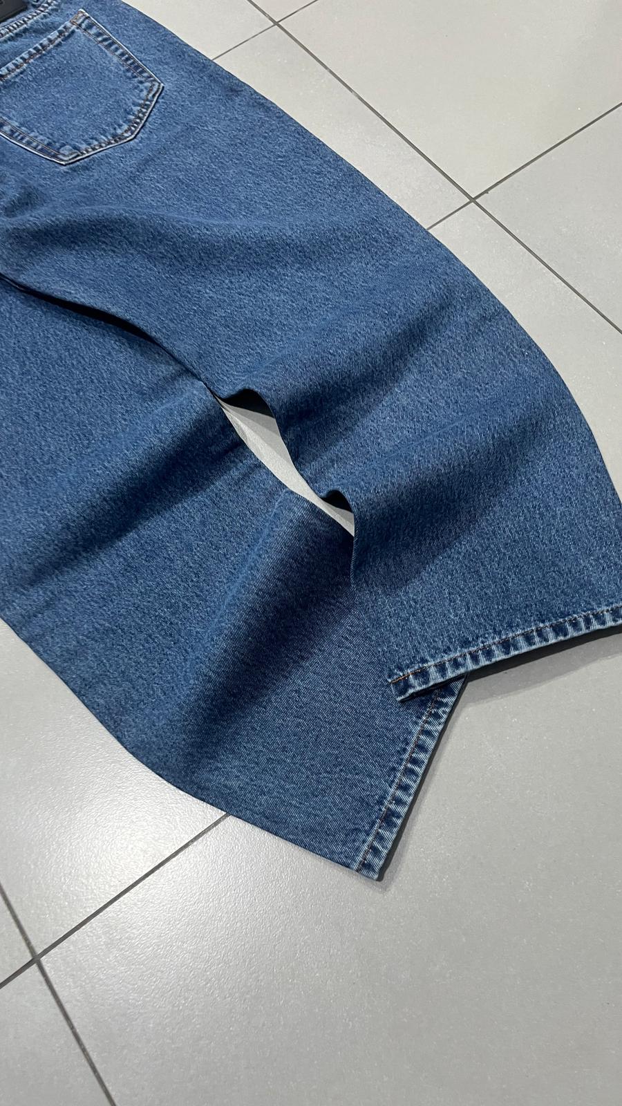 Denim Jeans Straight Fit Simple Blu (M)