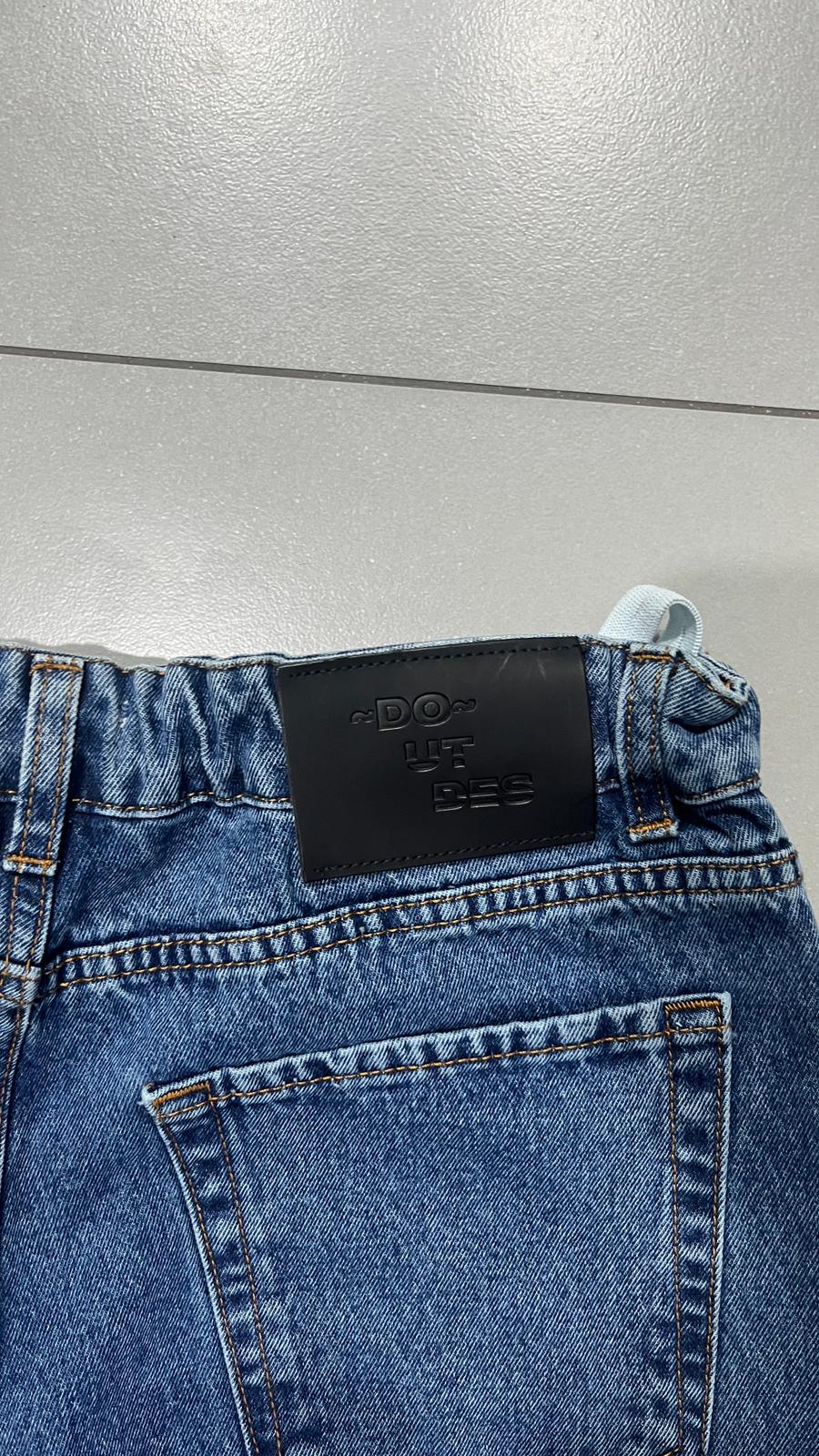 Denim Jeans Straight Fit Simple Blu (M)