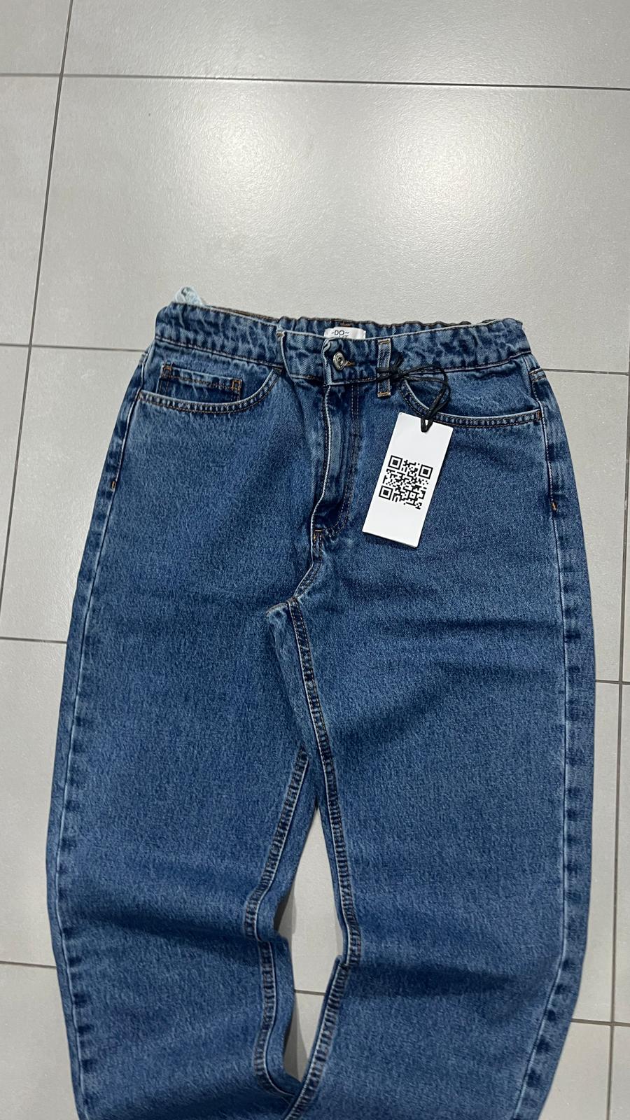 Denim Jeans Straight Fit Simple Blu (M)
