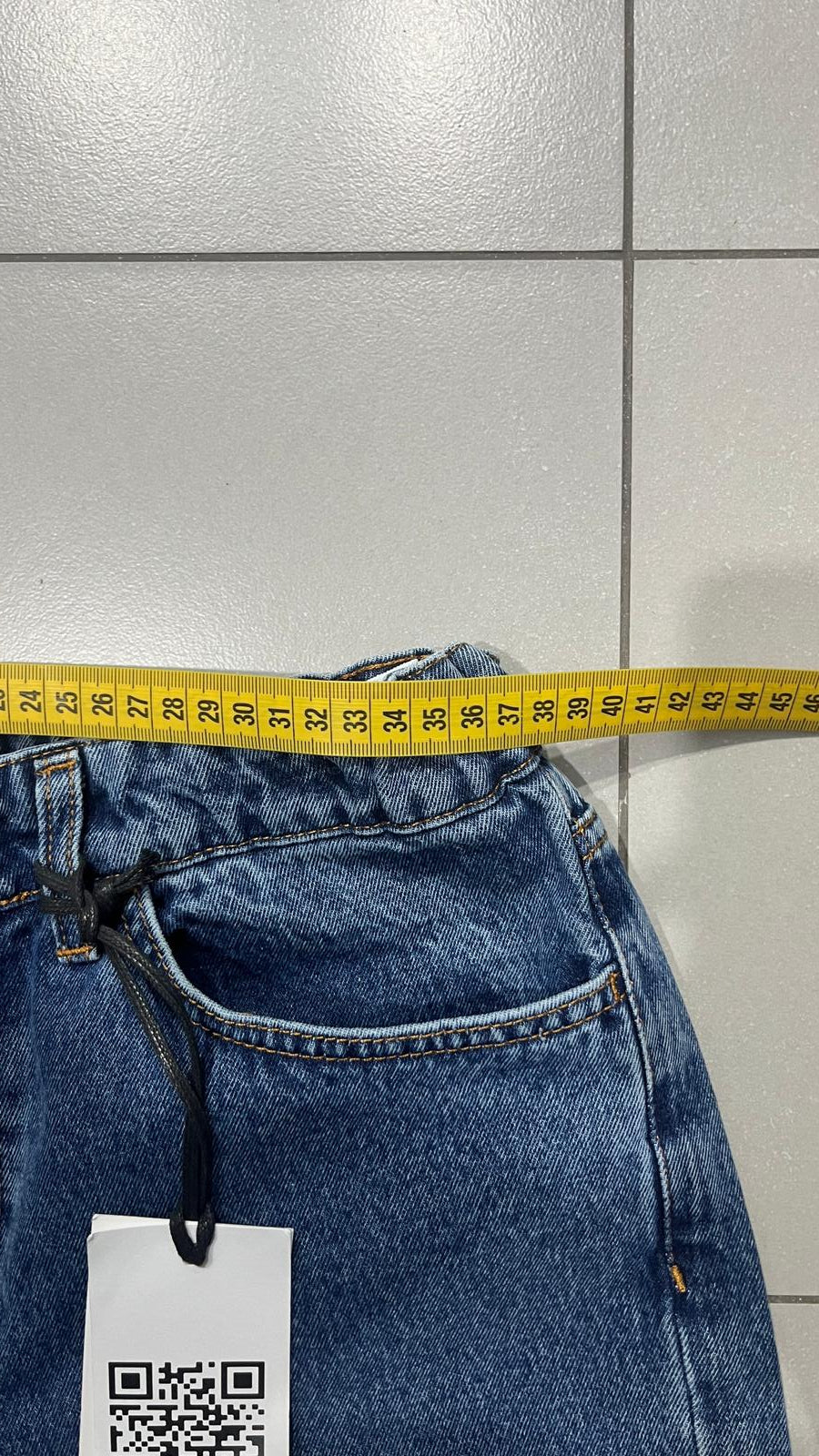Denim Jeans Straight Fit Simple Blu (M)