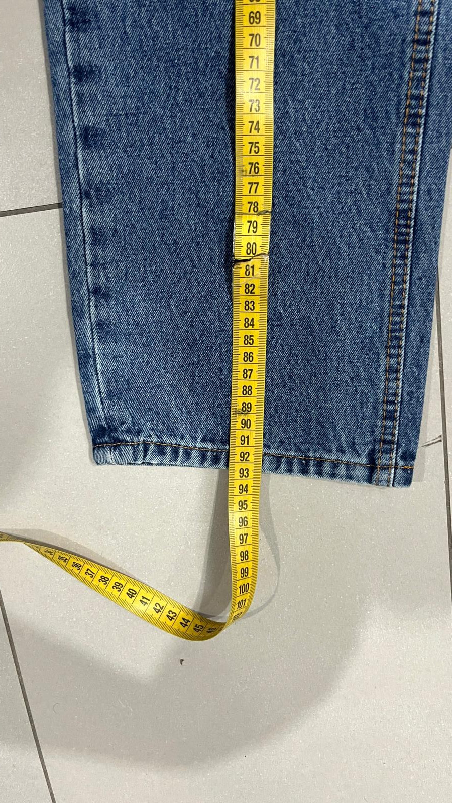 Denim Jeans Straight Fit Simple Blu (M)