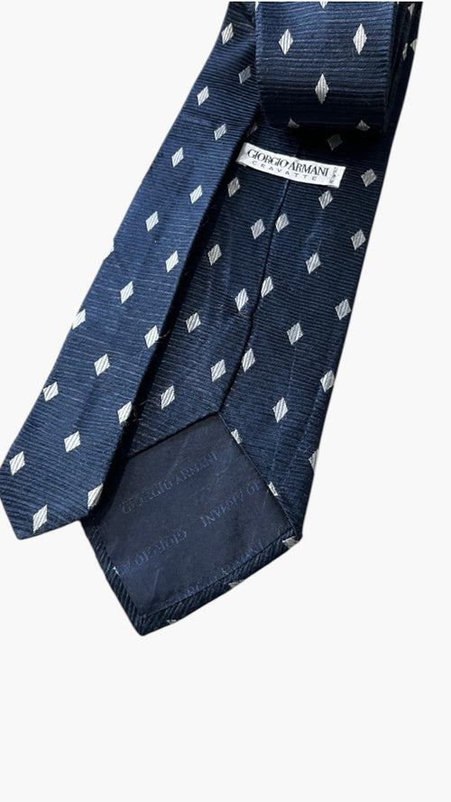 Cravatta Giorgio Armani Blu Notte in Seta