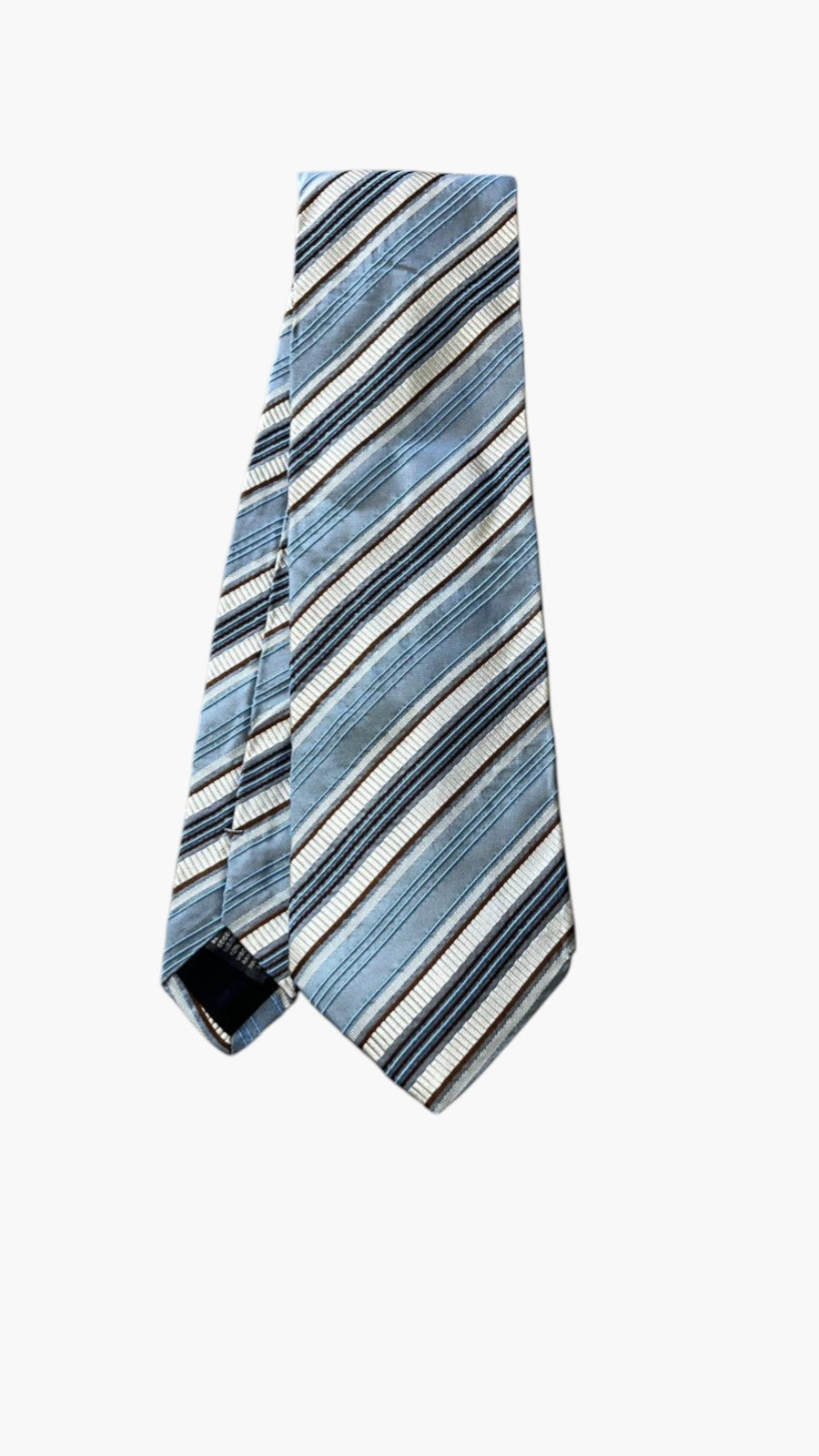 Cravatta Hugo Boss in Seta Azzurra / Marrone