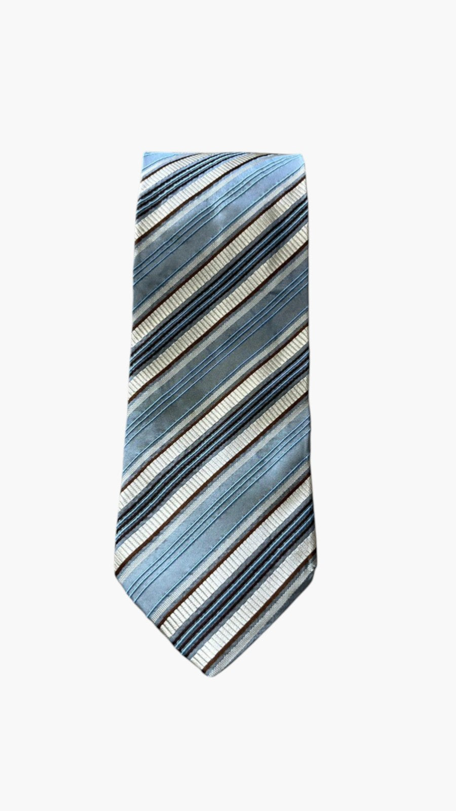 Cravatta Hugo Boss in Seta Azzurra / Marrone