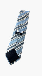 Cravatta Hugo Boss in Seta Azzurra / Marrone