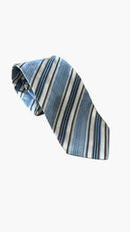 Cravatta Hugo Boss in Seta Azzurra / Marrone