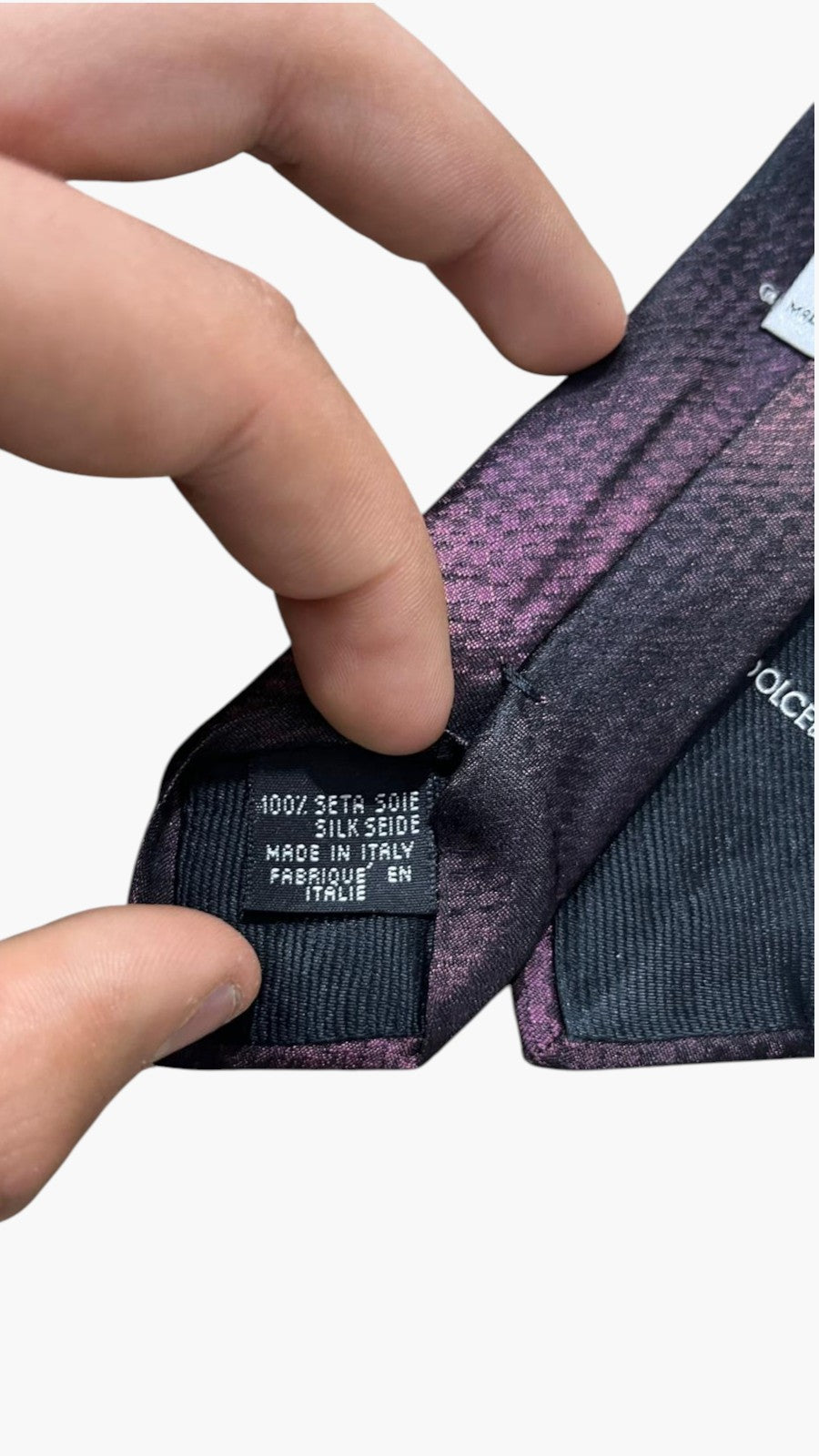 Cravatta Dolce & Gabbana Porpora in Pura Seta