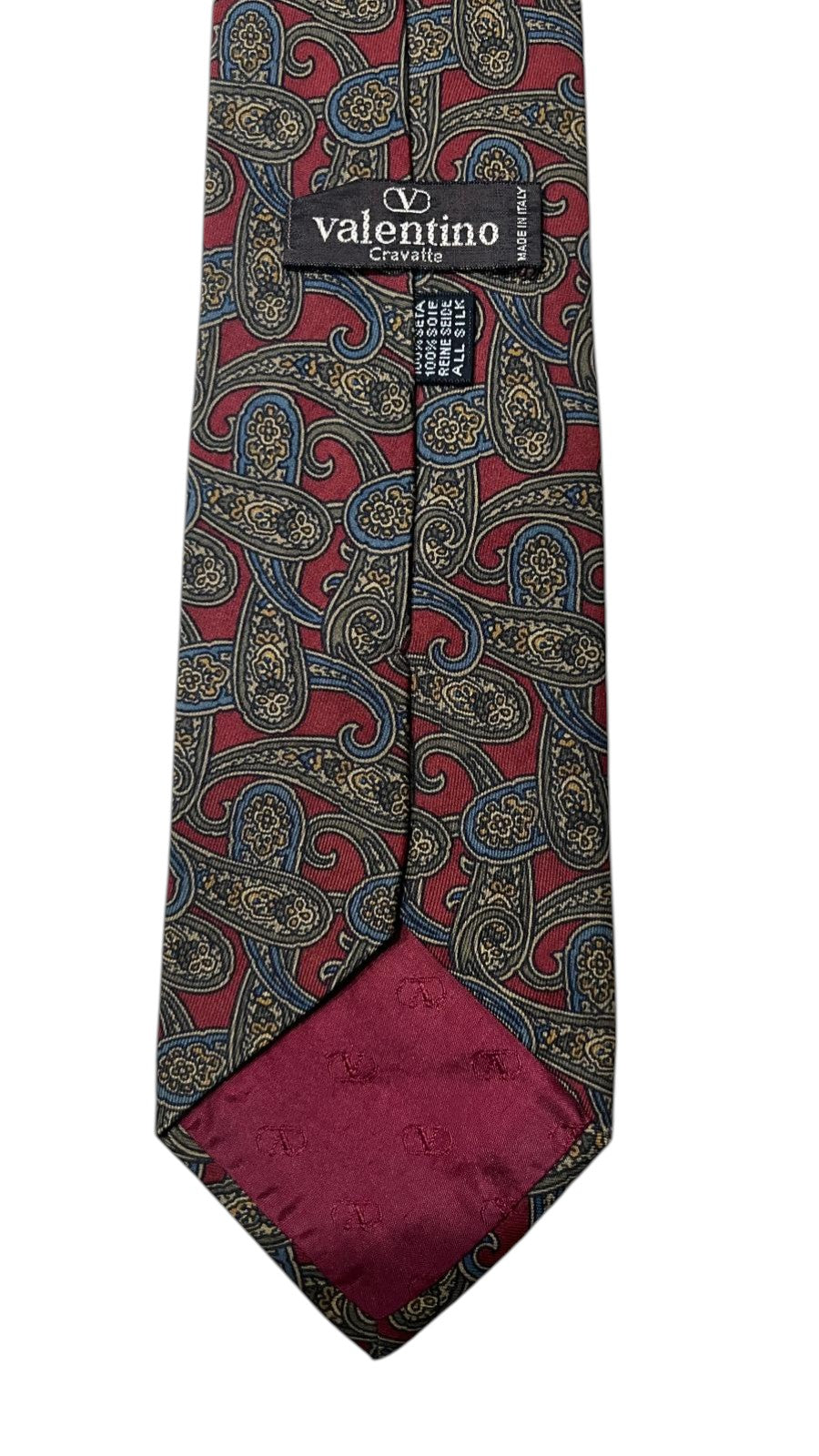 Cravatta Valentino Rossa con Fantasia