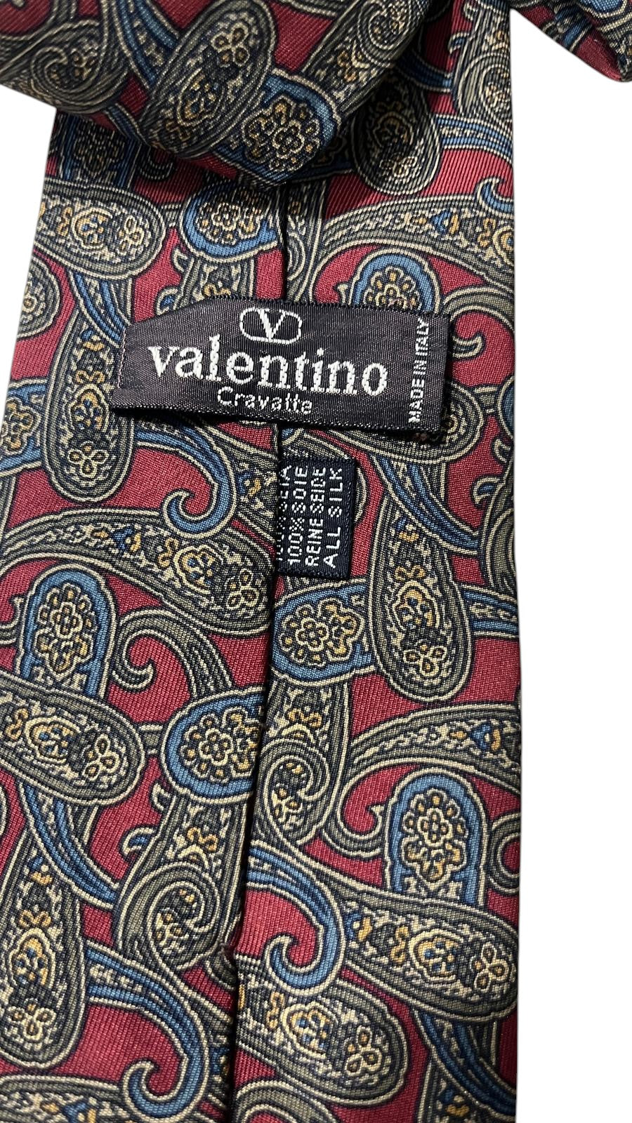 Cravatta Valentino Rossa con Fantasia