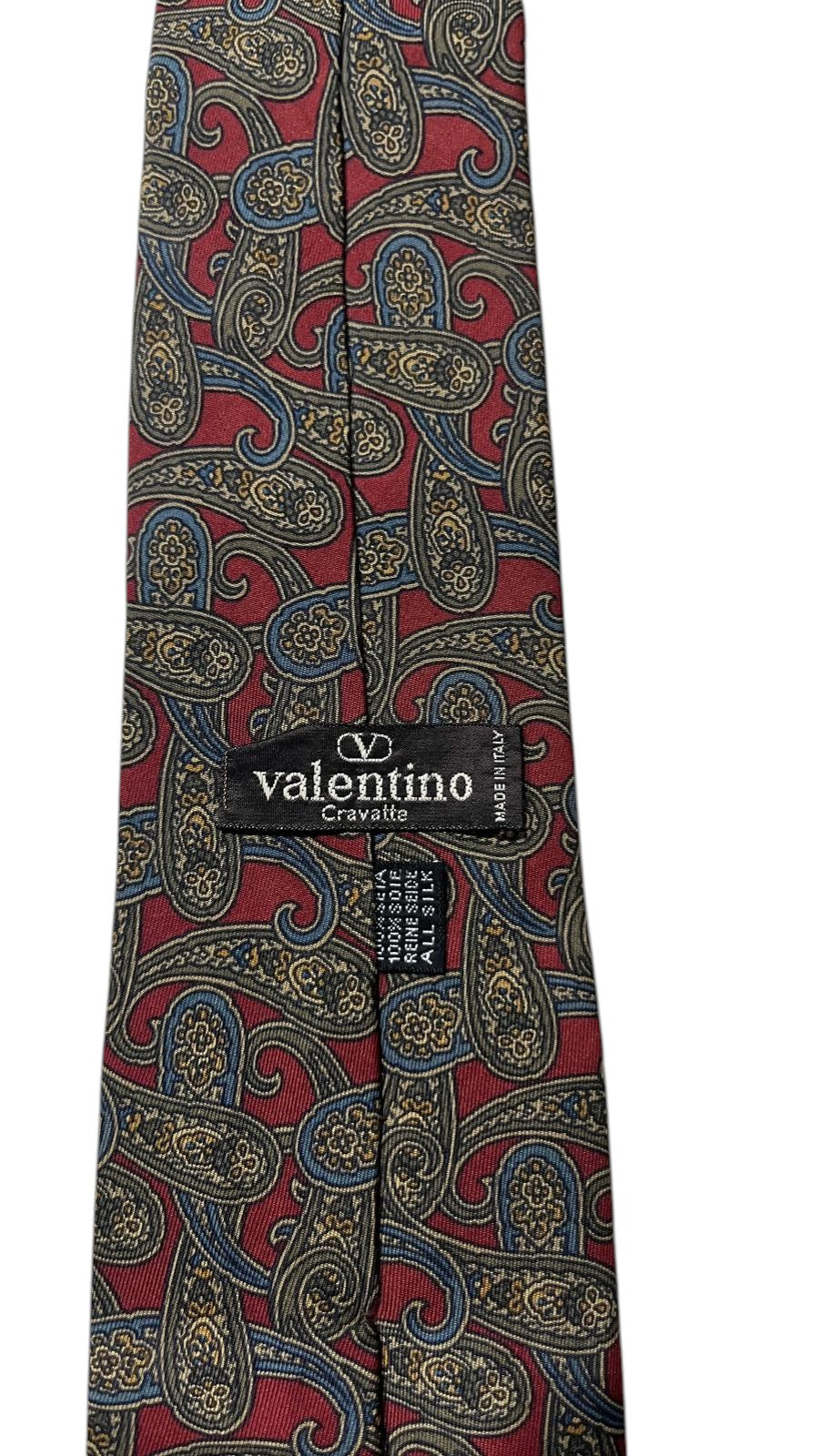 Cravatta Valentino Rossa con Fantasia