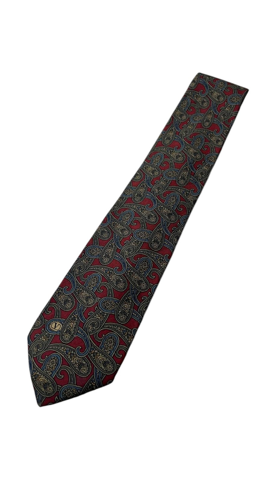 Cravatta Valentino Rossa con Fantasia
