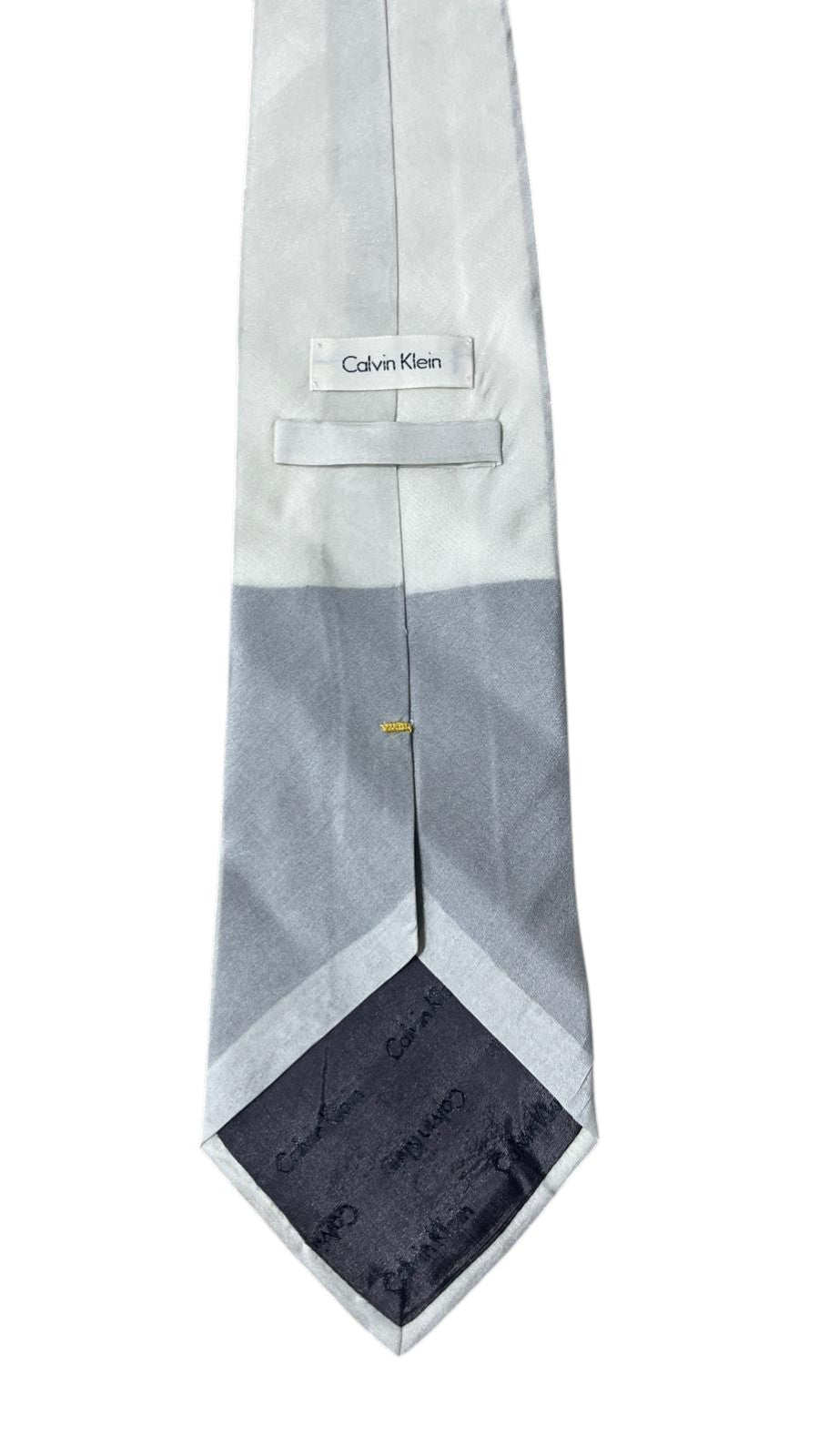 Cravatta Calvin Klein Bianca Monocolore