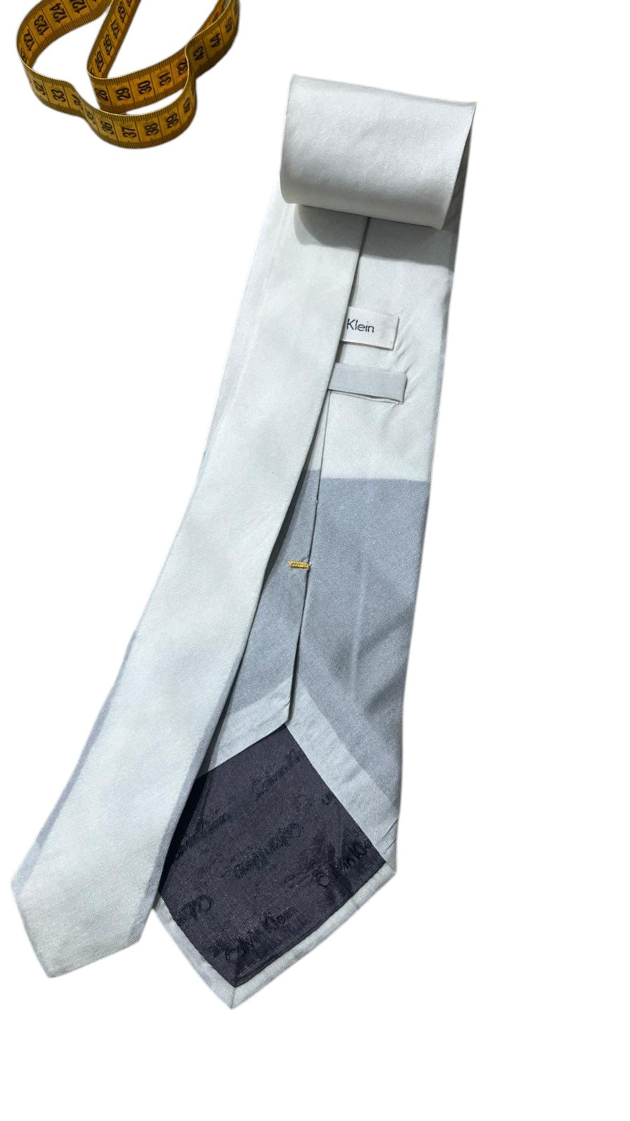 Cravatta Calvin Klein Bianca Monocolore