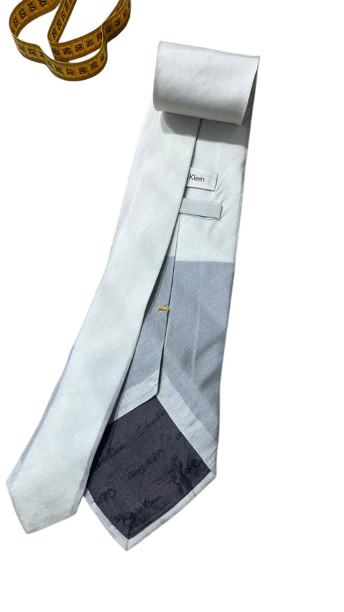 Cravatta Calvin Klein Bianca Monocolore