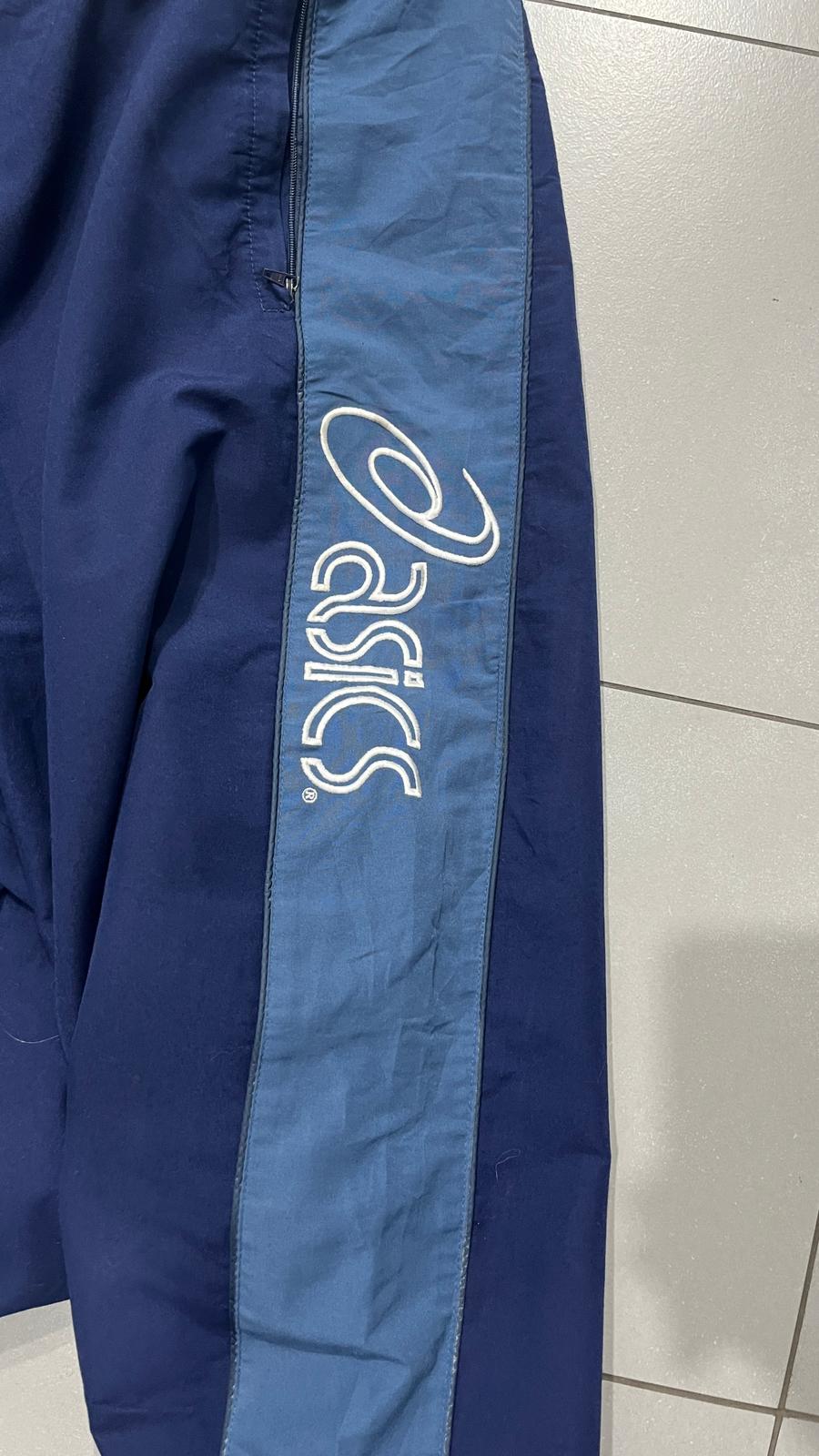 TrackPants Asics Vintage Blu Marino / Azzurro - Tuta Asics Baggy (XL)