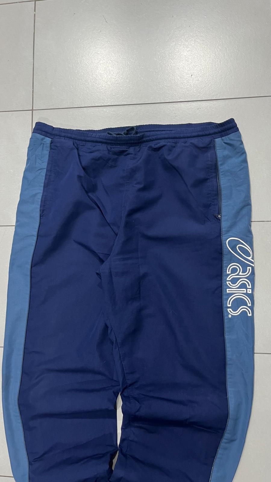 TrackPants Asics Vintage Blu Marino / Azzurro - Tuta Asics Baggy (XL)