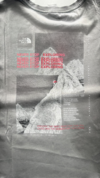 T-Shirt The North Face Grigio Piombo con Stampa (XL)