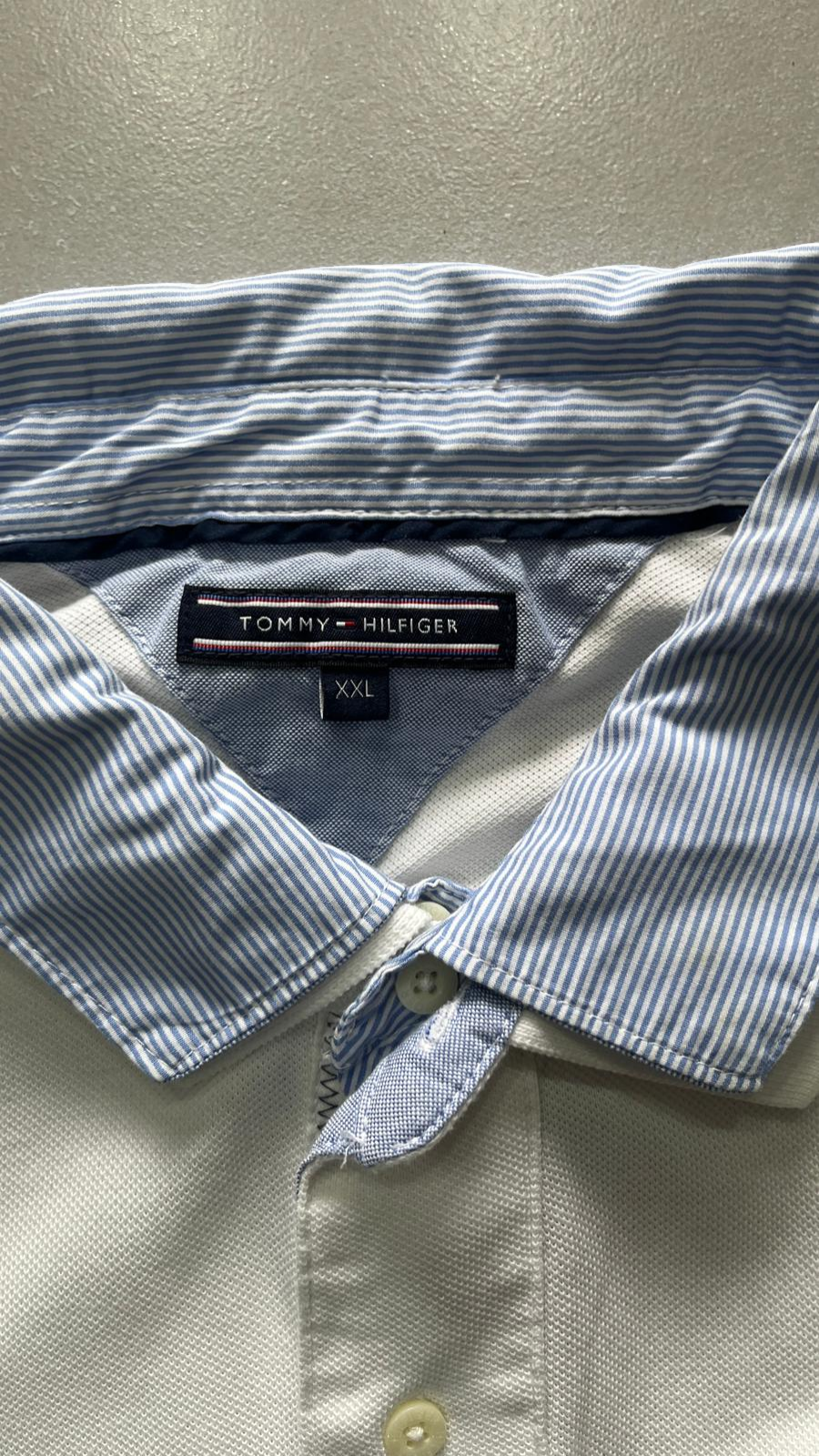 Polo Tommy Hilfiger con Ricamo Bianca (XXL)