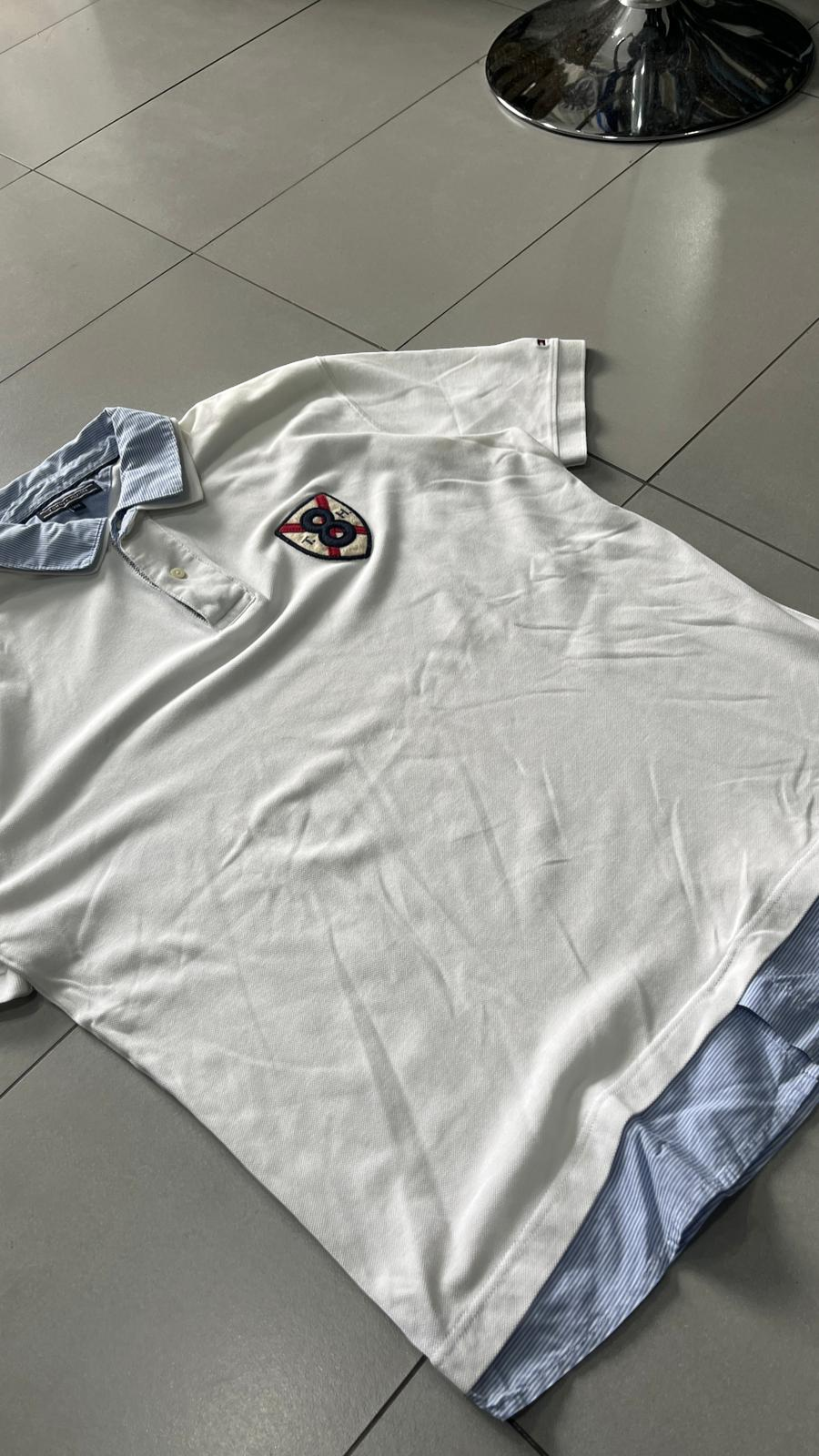 Polo Tommy Hilfiger con Ricamo Bianca (XXL)