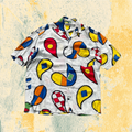 Camicia a Mezze Maniche Castelbajac con Fantasia A Quadri MultiColor (M)
