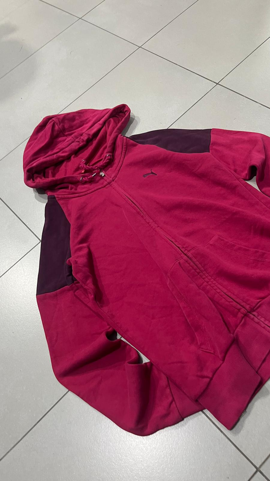 Felpa Puma con Zip Bicolor (M) da Donna