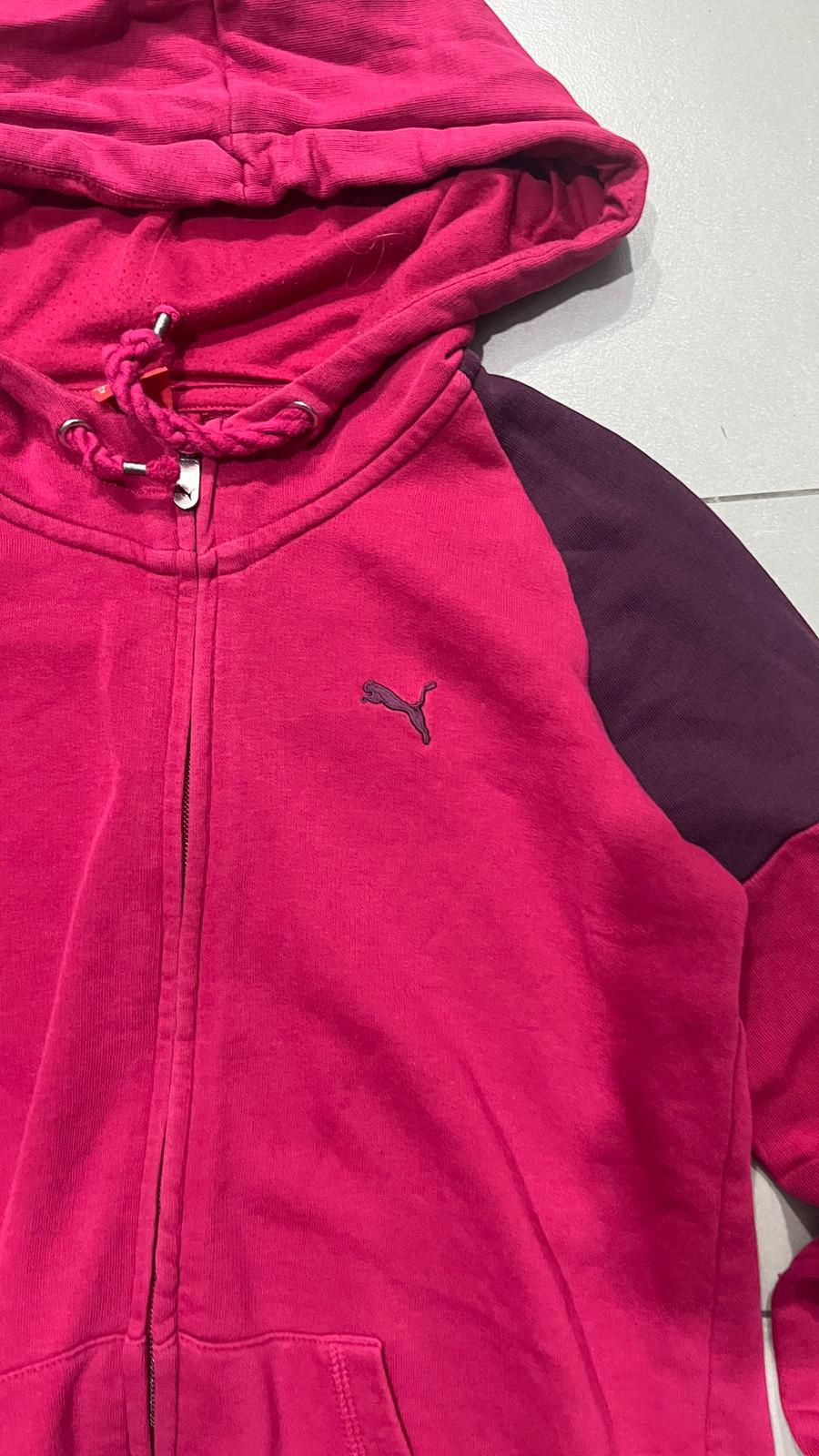 Felpa Puma con Zip Bicolor (M) da Donna
