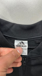 TrackJacket Adidas Nera con Zip (L Bambino - veste una S Donna)