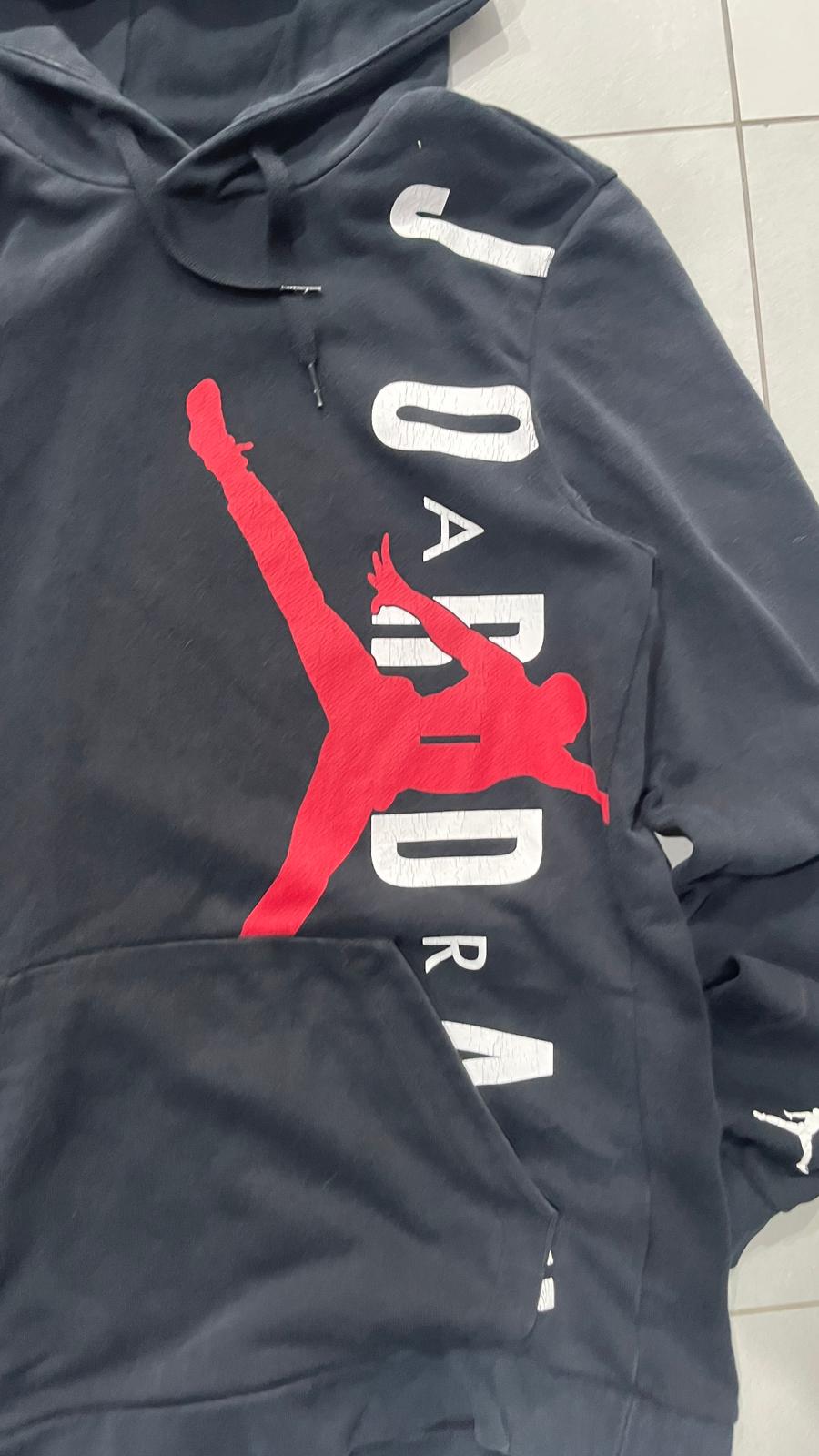 Felpa Air Jordan Nera con Stampa (S)