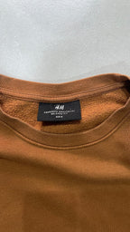 Felpa Girocollo Boxy Fit Marrone / Cammello (M)