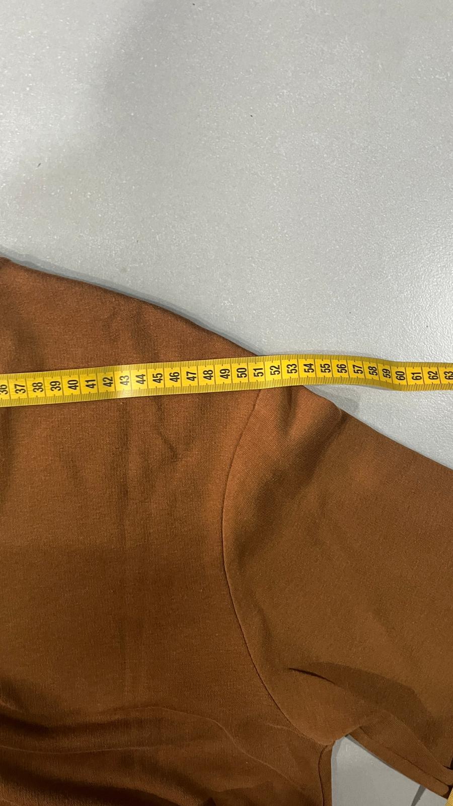 Felpa Girocollo Boxy Fit Marrone / Cammello (M)