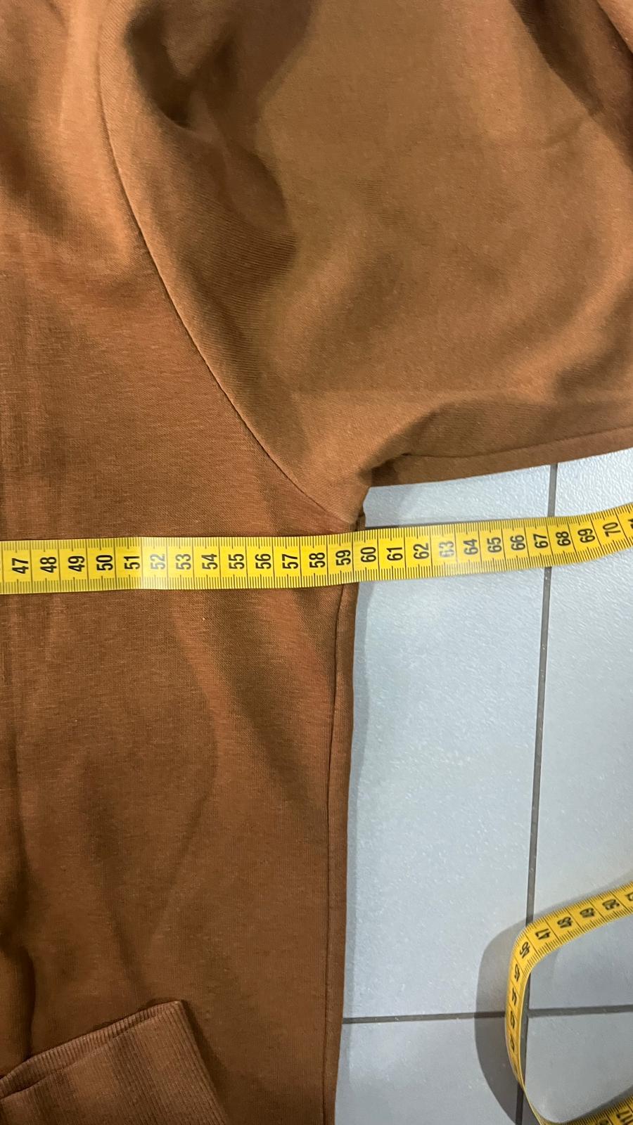 Felpa Girocollo Boxy Fit Marrone / Cammello (M)